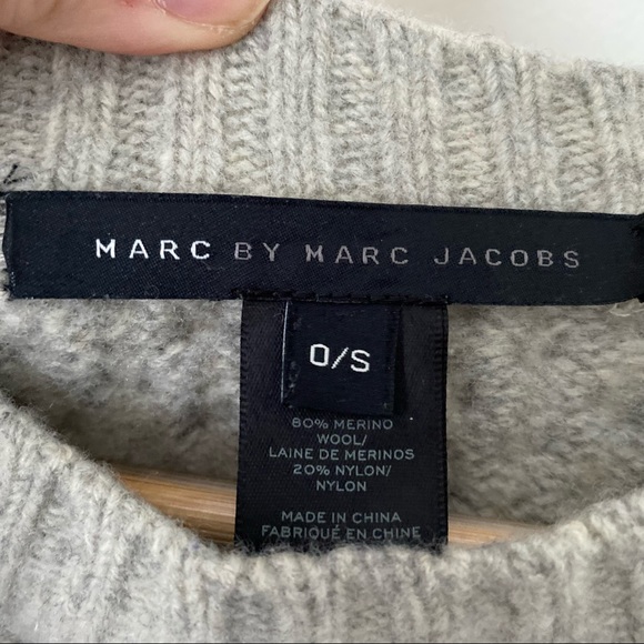 Marc Jacobs | Grey Oversized Knitted Merino Wool Sweater - Picture 4 of 11